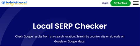 brightlocal local search|local serp checker.